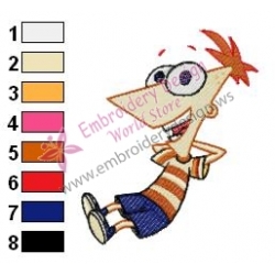 Phineas Flynn Embroidery Design 08